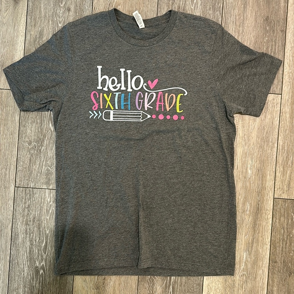 Hello sixth grade graphic tee